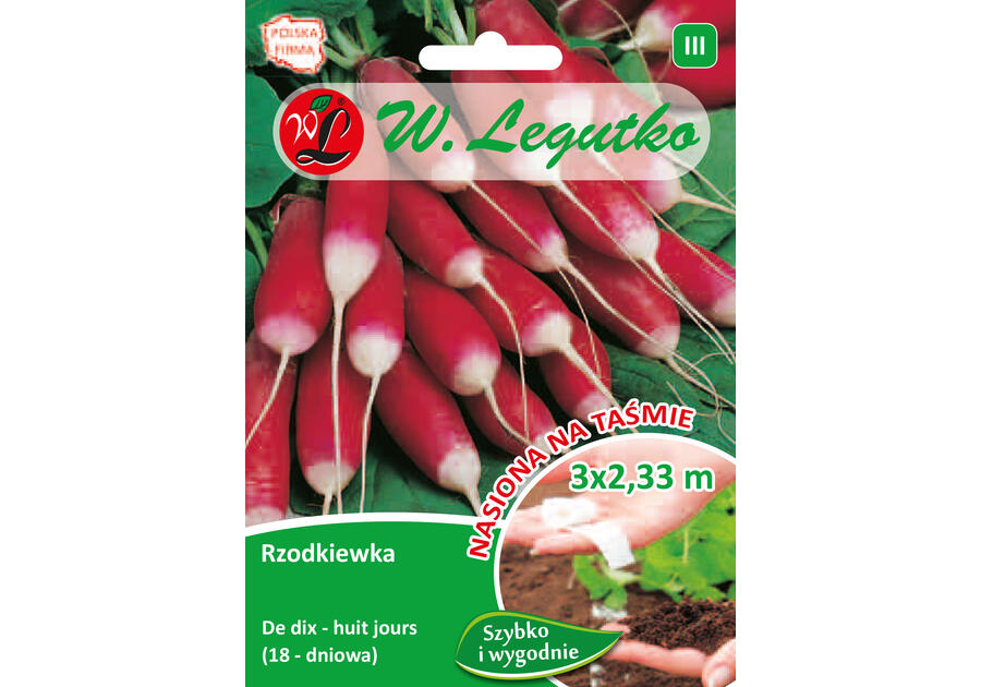 Rzodkiewka De dix-huit jours czerwona W. LEGUTKO