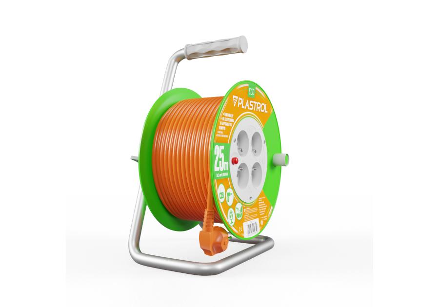 Przedłużacz bębnowy Eco PB-ST/S/25M/3X1,5/H05VV-F pomarańczowy PLASTROL
