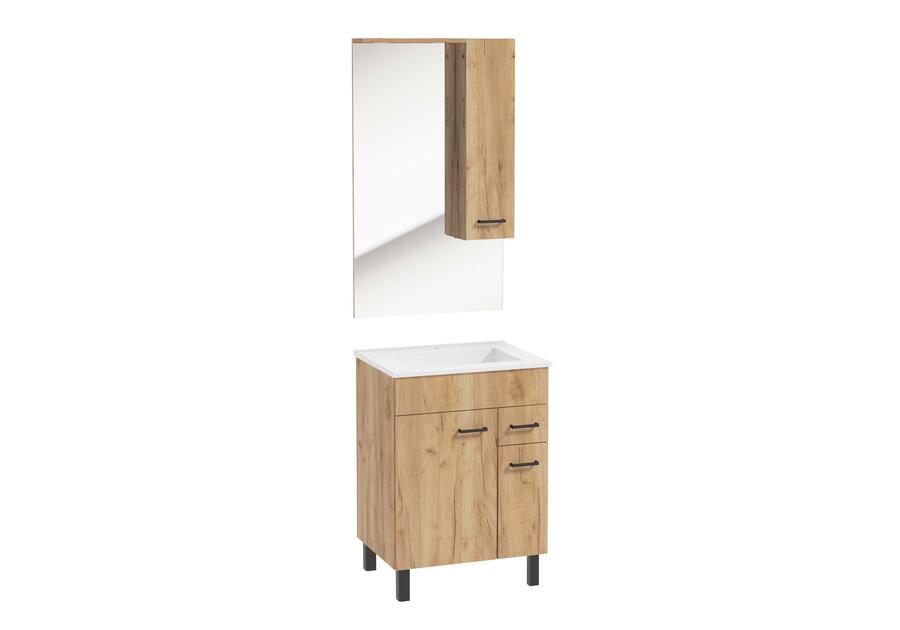 Zestaw szafka z umywalką Mea 60 cm dąb craft złoty DEFTRANS