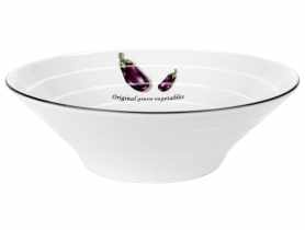 Salaterka Toskania z porcelany New Bone fi 19,5 cm wzór 4 Aubergine DECOR