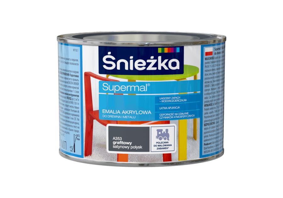Emalia akrylowa Supermal grafit 0,4 L ŚNIEŻKA