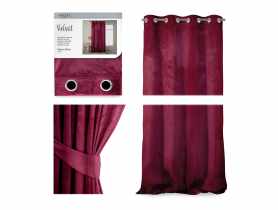 Zasłona Velvet Eyelets bordowy 140x270 cm AMELIAHOME