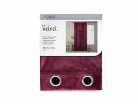 Zasłona Velvet Eyelets bordowy 140x270 cm AMELIAHOME