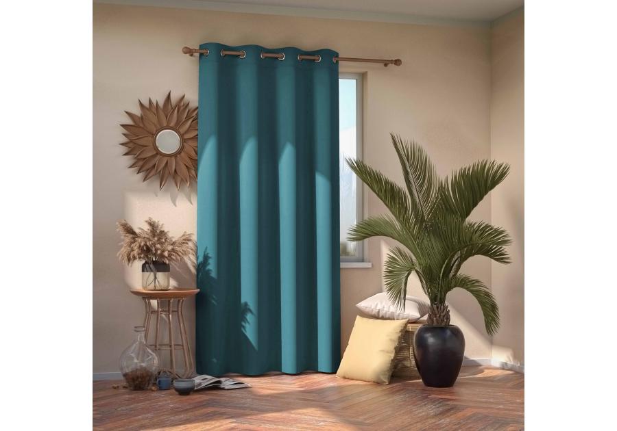 Zasłona Blackout Eyelets niebieski 140x245 cm AMELIAHOME