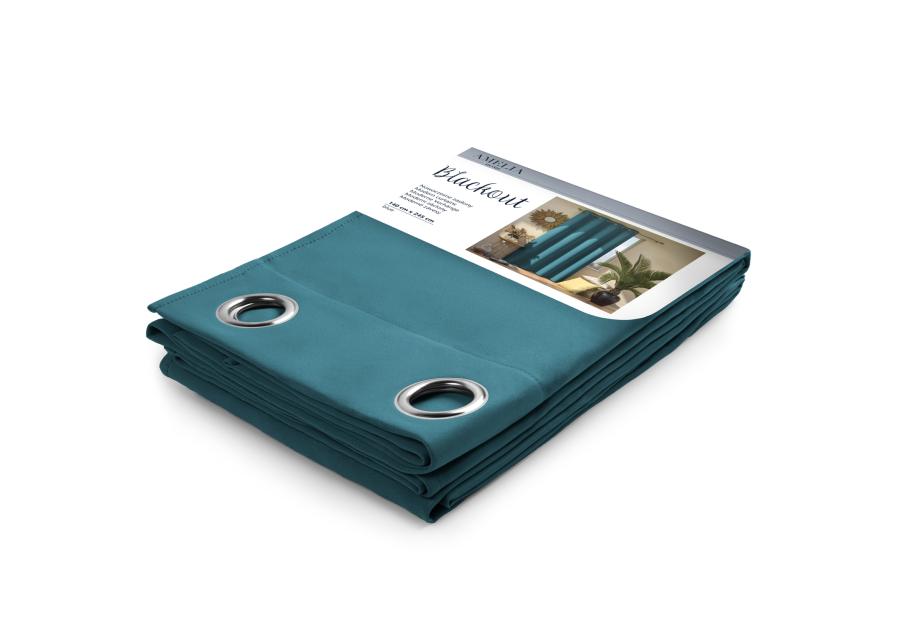 Zasłona Blackout Eyelets niebieski 140x245 cm AMELIAHOME