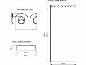 Zasłona Blackout Eyelets niebieski 140x245 cm AMELIAHOME
