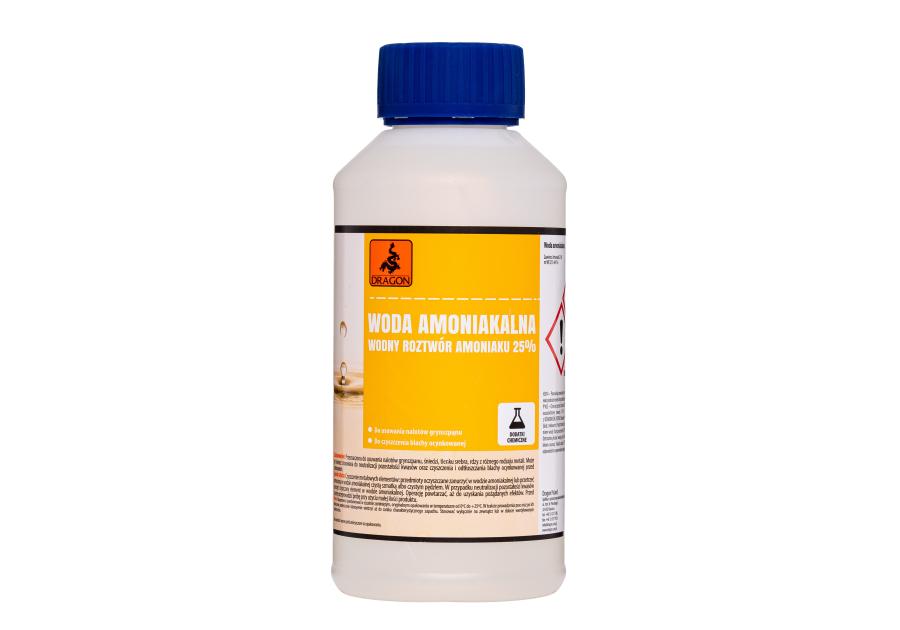 Woda amoniakalna roztwór amoniaku 25% 0,5 L tworzywo DRAGON