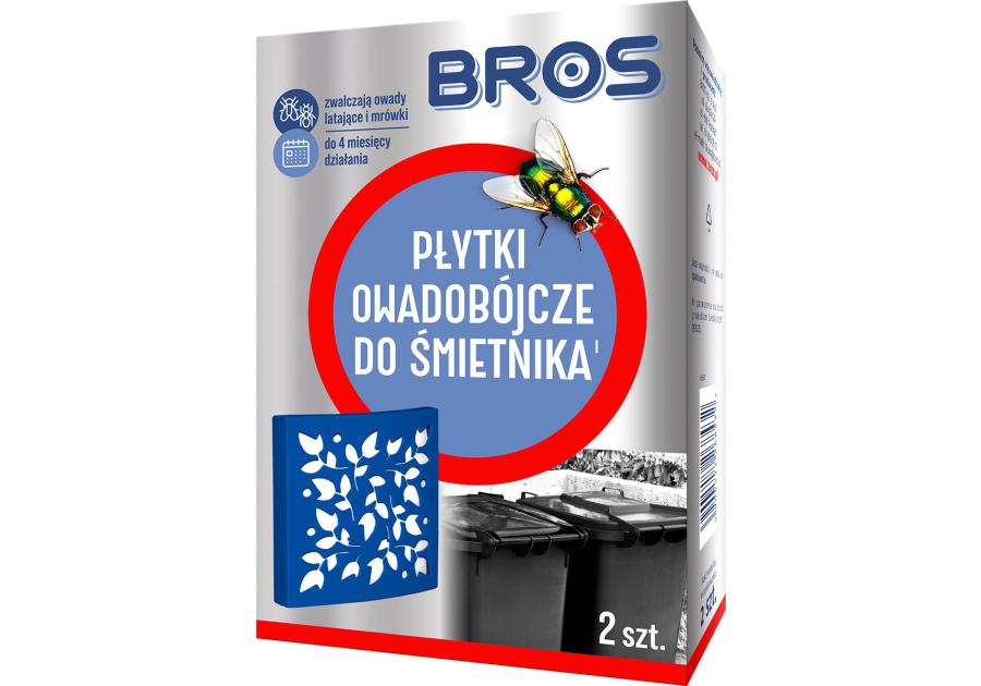 Płytki owadobójcze do śmietnika 2 sztuki BROS