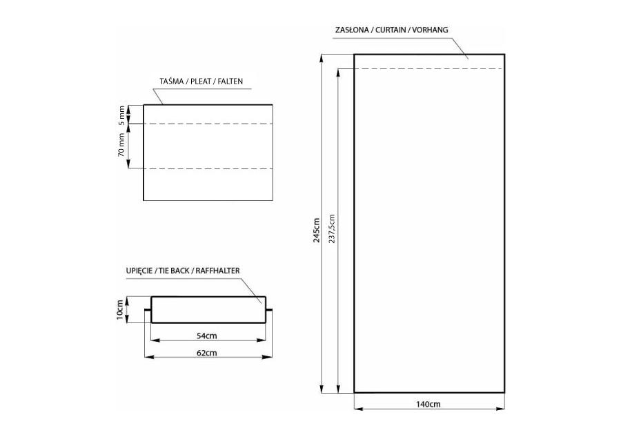 Zasłona Blackout Pleat różowy 140x245 cm AMELIAHOME