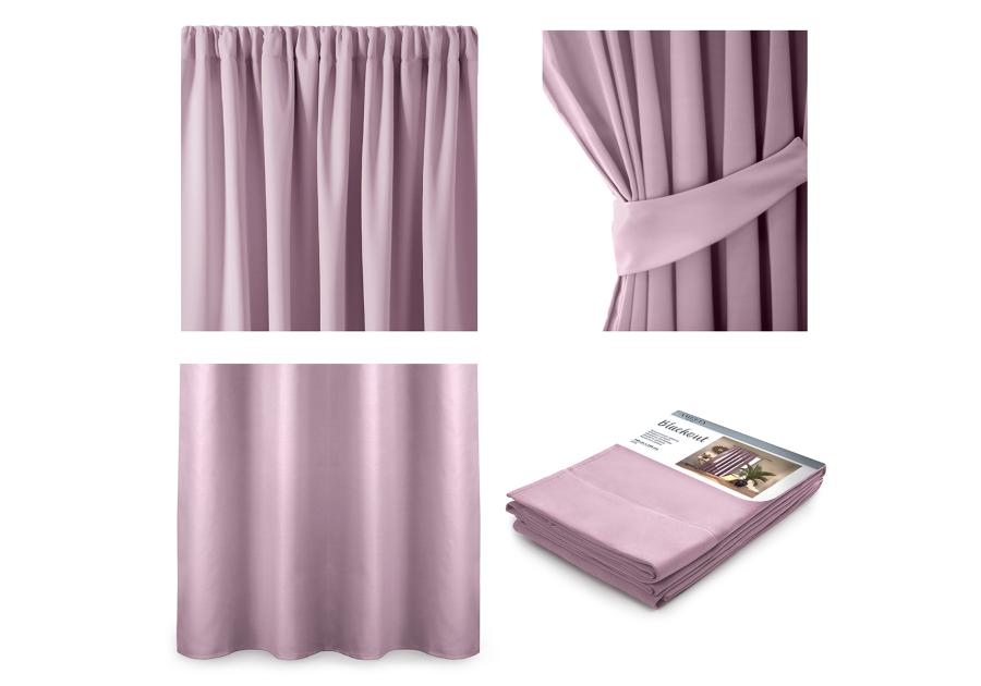 Zasłona Blackout Pleat różowy 140x245 cm AMELIAHOME