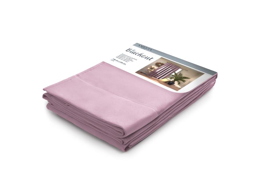 Zasłona Blackout Pleat różowy 140x245 cm AMELIAHOME
