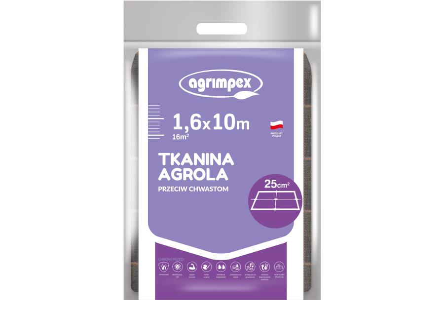 Tkanina ogrodnicza czarna 100 gr Agrola 2% UV 1,6 x 10 m AGRIMPEX