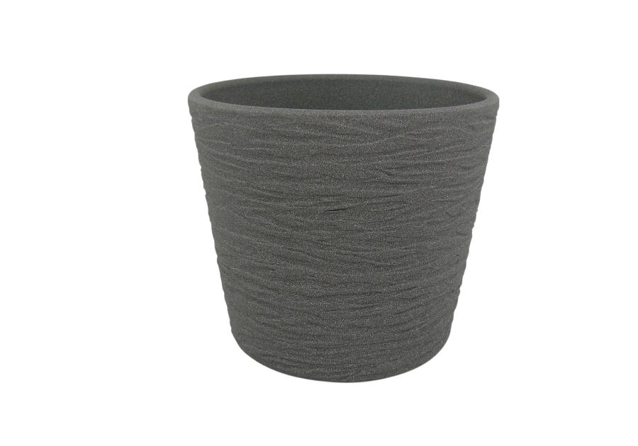 Osłonka doniczkowa 815 - 15 cm ciemny grafit struktura CERMAX