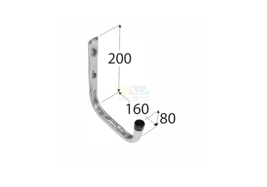 Hak pojedynczy U 160 mm DMX