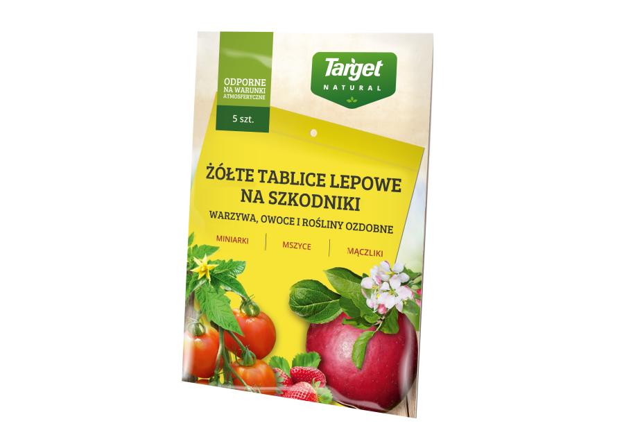 Żółte tablice lepowe do wykrywania szkodliwych owadów 5 szt TARGET
