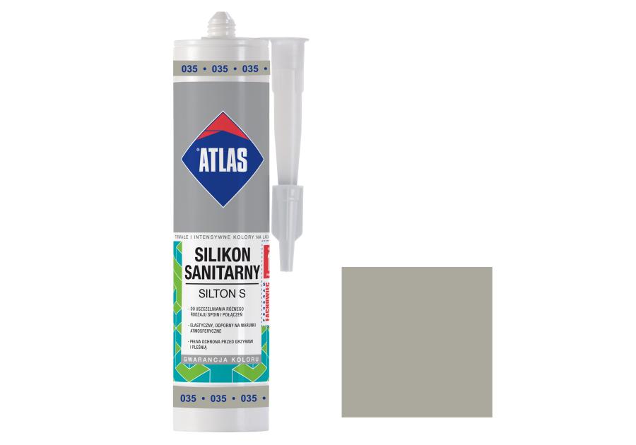 Silikon sanitarny Silton S szary ATLAS