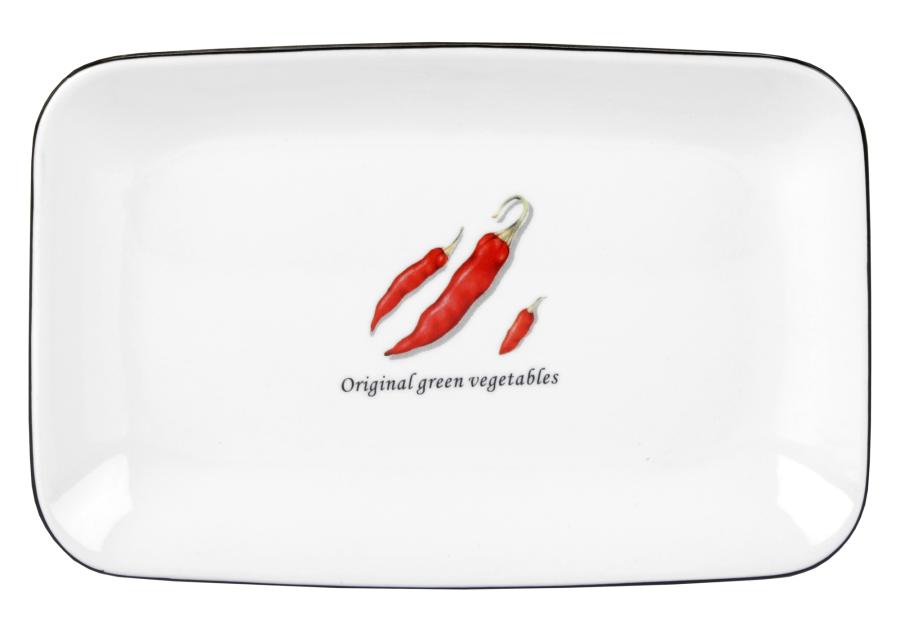 Półmisek Toskania z porcelany New Bone 23 cm wzór 2 Paprika DECOR