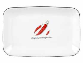 Półmisek Toskania z porcelany New Bone 23 cm wzór 2 Paprika DECOR