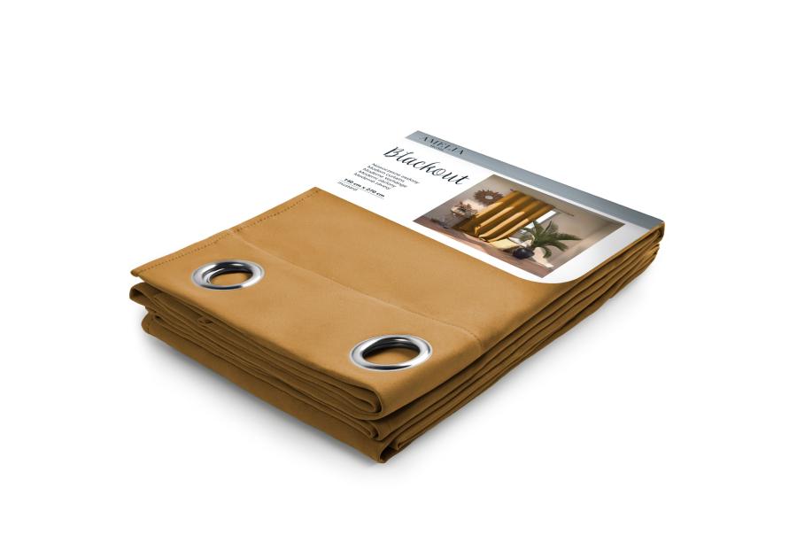 Zasłona Blackout Eyelets musztardowy 140x270 cm AMELIAHOME