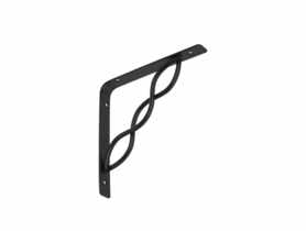 Wspornik z prętem przeplatanym WPRP 150 czarny 150x150 mm VELANO