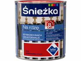 Farba na rdzę czerwona 0,65 L polysk ŚNIEŻKA