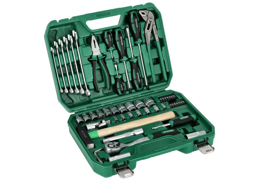 Zestaw multinarzędziowy 56 elementów 1/2, 1/4 S-54011 STALCO