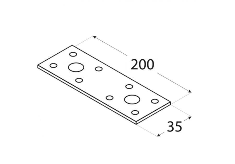 Łącznik płaski 20x3,5 cm LP3 DMX