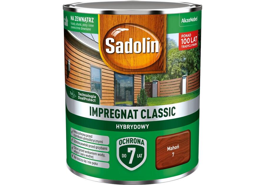 Impregnat ochronno-dekoracyjny hybrydowy Classic 0,75 L mahoń SADOLIN