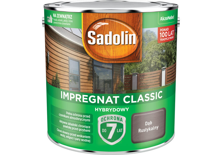 Impregnat ochronno-dekoracyjny hybrydowy Classic 2,5 L dąb rustykalny SADOLIN