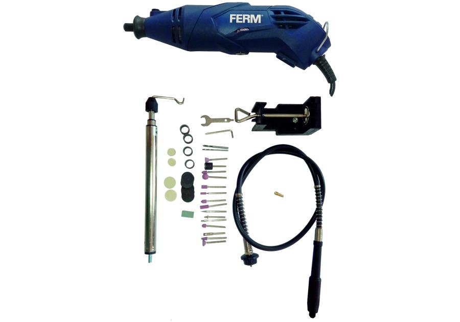 Szlifierka prosta 160 W + zestaw 40 akcesoriów FERM