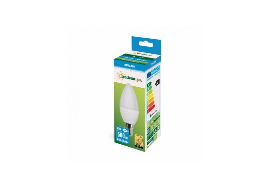 Żarówka LED świeczka E14 6 W zimny biały SPECTRUM