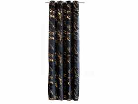 Zasłona welwetowa endless chic black czarno-złota 140x270 cm CHIC HOME