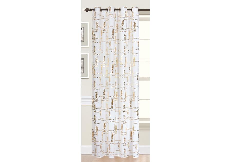 Zasłona king of chic gold biało-złote 140x270 cm CHIC HOME
