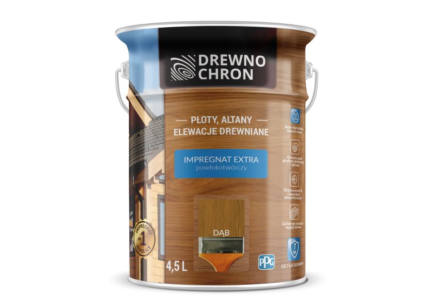 Impregnat do drewna Extra dąb 4,5 L DREWNOCHRON