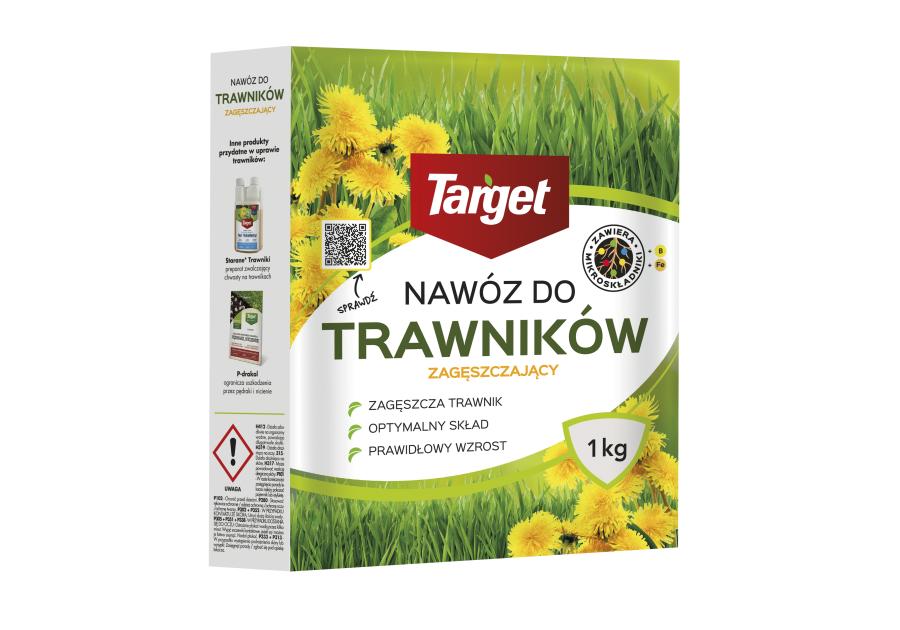 Nawóz granulowany do trawników zagęszczający i wypierający chwasty z mikroskładnikami 1 kg TARGET