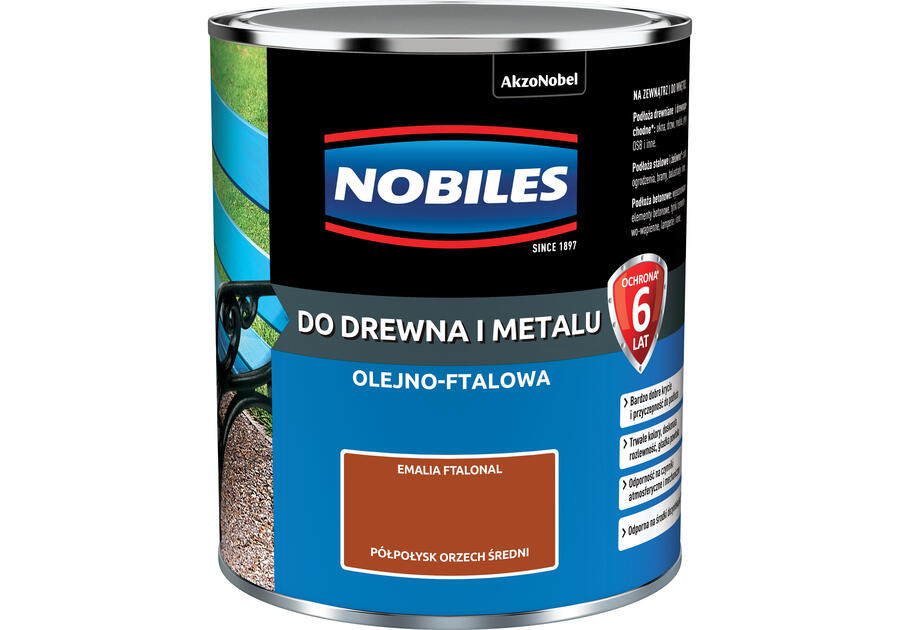 Emalia ftalowa półpołysk orzech średni Ftalonal 0,7 L NOBILES