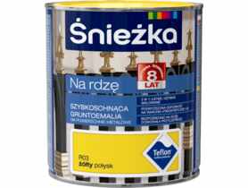 Farba na rdzę żółty 0,65 L polysk ŚNIEŻKA