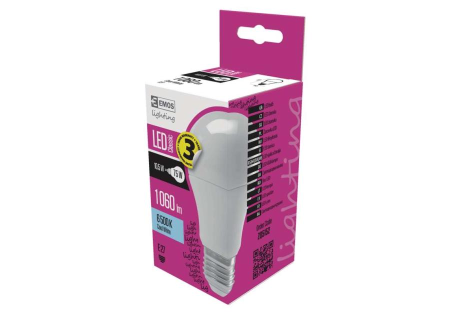 Żarówka LED Classic A60 10,5W E27 zimna biel EMOS