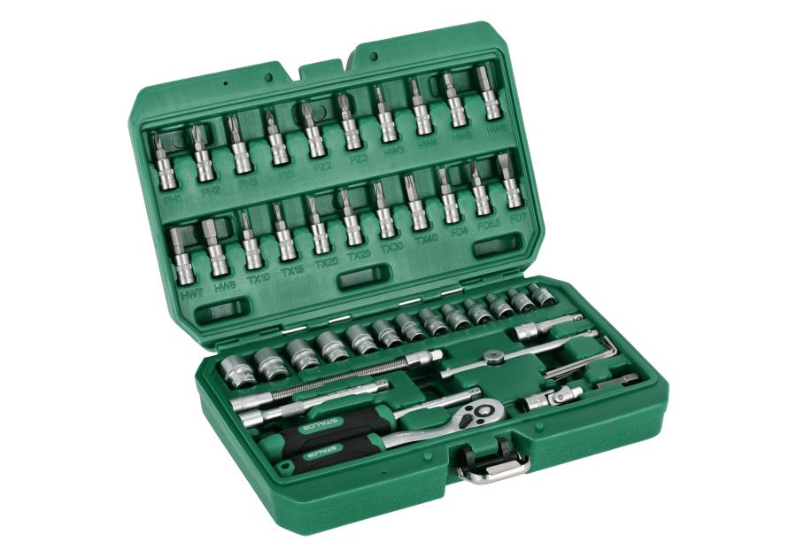 Zestaw kluczy nasadowych 48 elementów 1/4 S-54015 STALCO