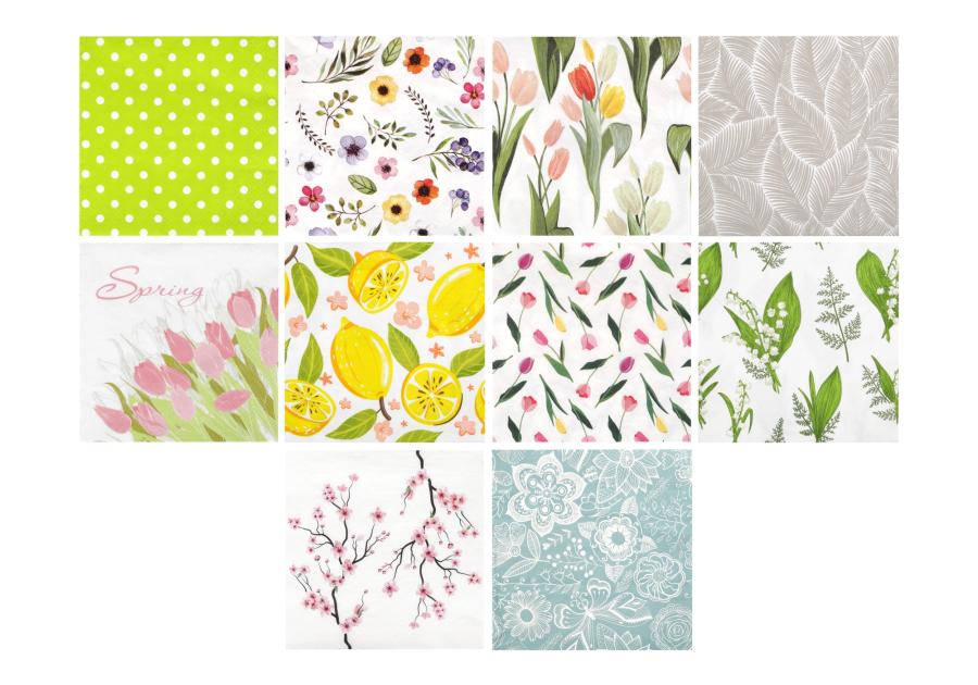 Serwetki Elegance Four seasons 33x33 cm, 20 sztuk Spring DEKOR