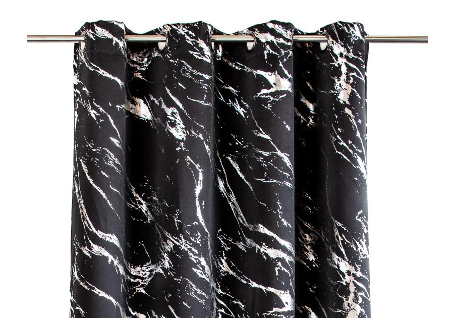 Zasłona welwetowa endless chic silver czarno-złota 140x270 cm CHIC HOME