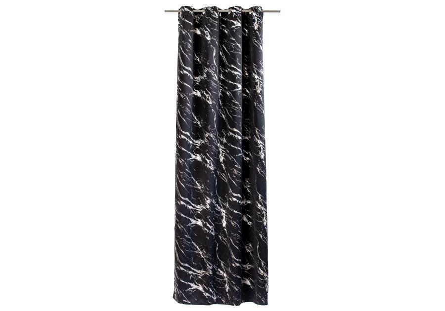 Zasłona welwetowa endless chic silver czarno-złota 140x270 cm CHIC HOME