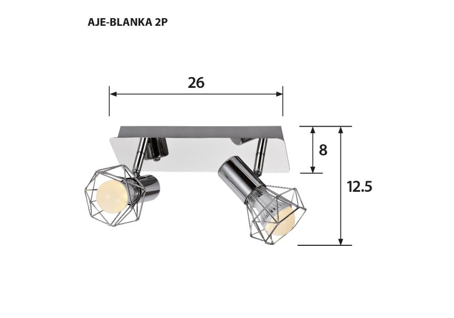 Listwa Aje-Blanka 2P E14 2 x 40W ACTIVEJET