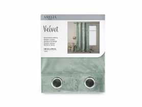 Zasłona Velvet Eyelets miętowy 140x270 cm AMELIAHOME