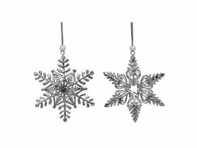 Śnieżynka metalowa 18 cm do powieszenia JUMI