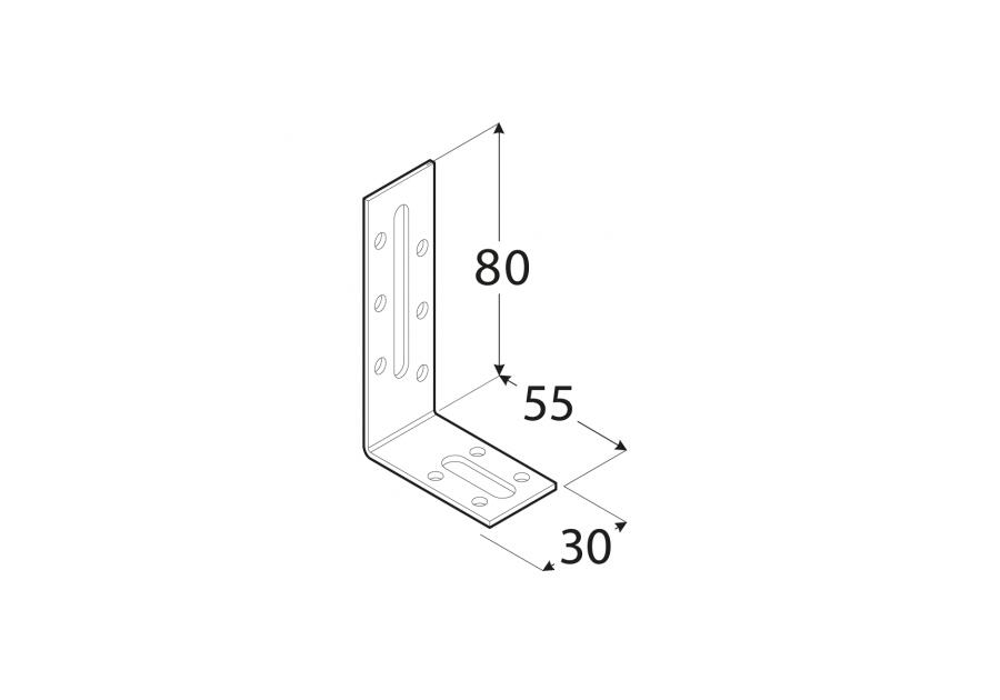 Kątwonik dwustronny z regulacją 8x5,5x3 cm KRD3 DMX