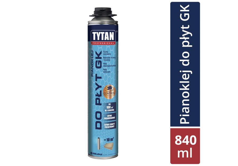 Pianoklej do płyt GK w wersji pistoletowej 840 ml TYTAN PROFESSIONAL
