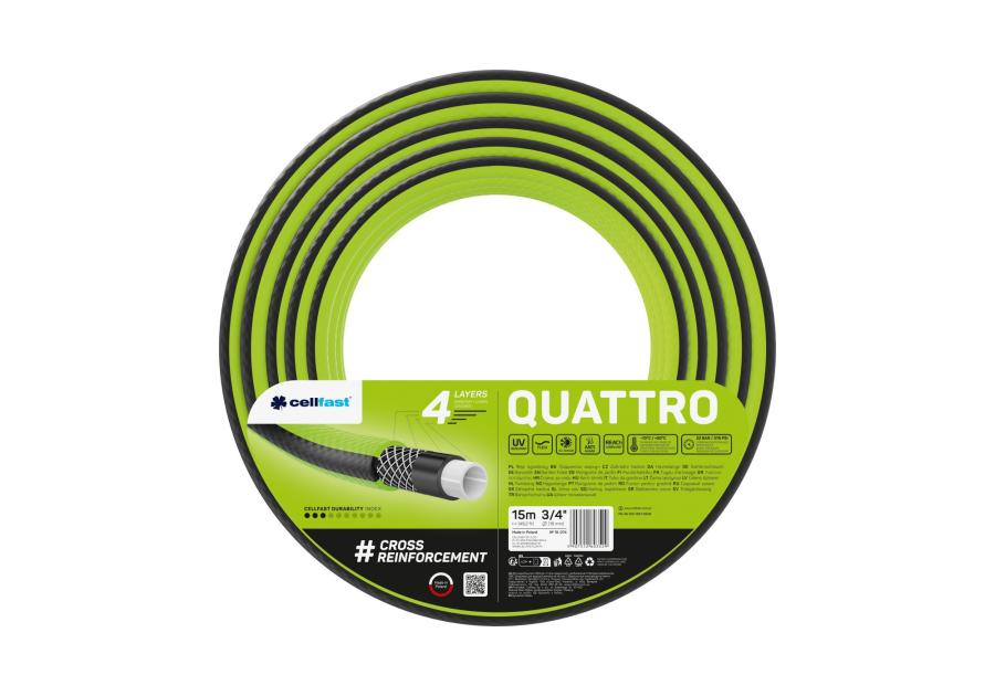 Wąż ogrodowy Quattro 3/4 - 1500 cm CELLFAST