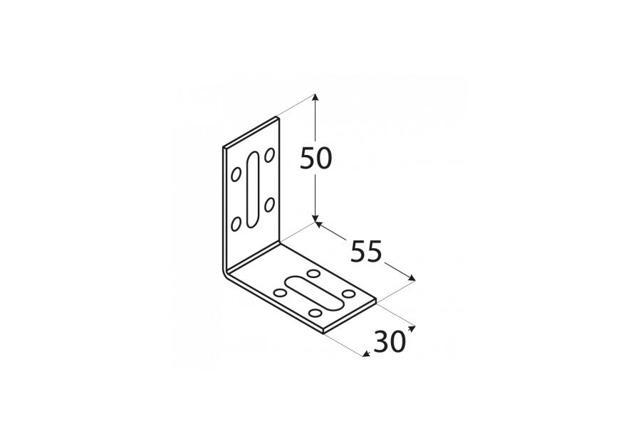 Kątownik z regulacją dwustronny 5x5,5x3 cm KRD1 DMX