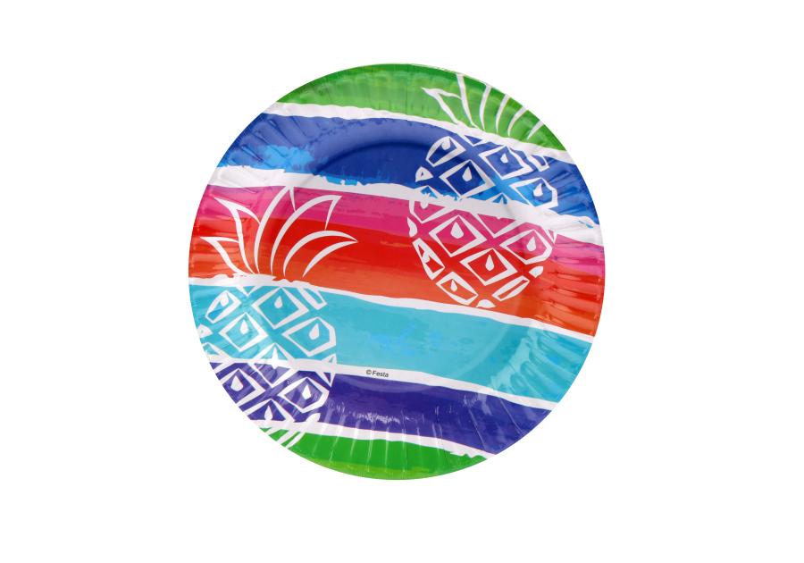 Talerz papierowy LGP Pineapple 18 cm, 6 sztuk art.12194 DECOR